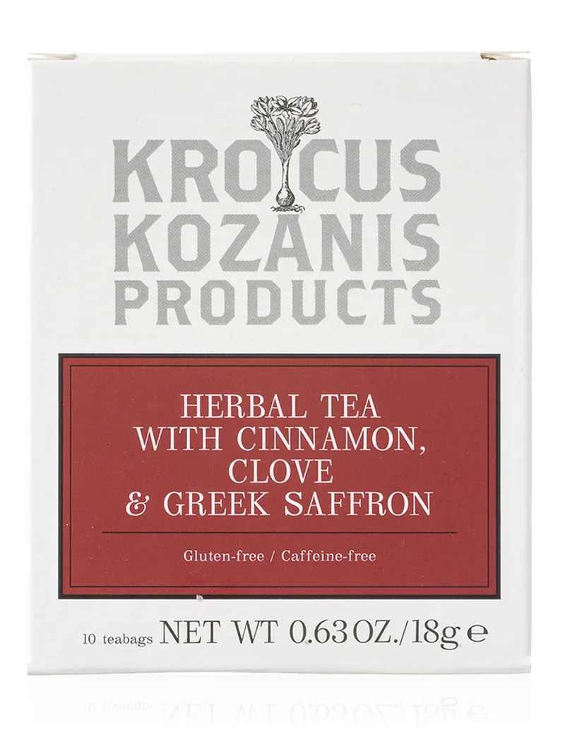 Ρόφημα με κανέλα, γαρύφαλλο & κρόκο Κοζάνης "Krocus Kozanis Products" 18g>