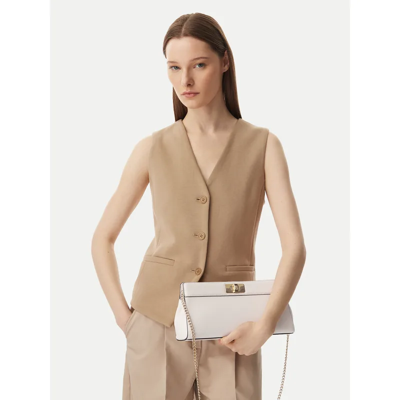 Τσάντα Tommy Hilfiger Th Modern Clutch AW0AW18727 Κρεμ