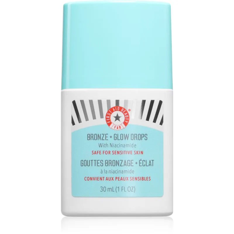 First Aid Beauty Bronze + Glow Drops ενυδατικό ορός μπρονζερ για ομοιόμορφη απόχρωση επιδερμίδας 30 ml