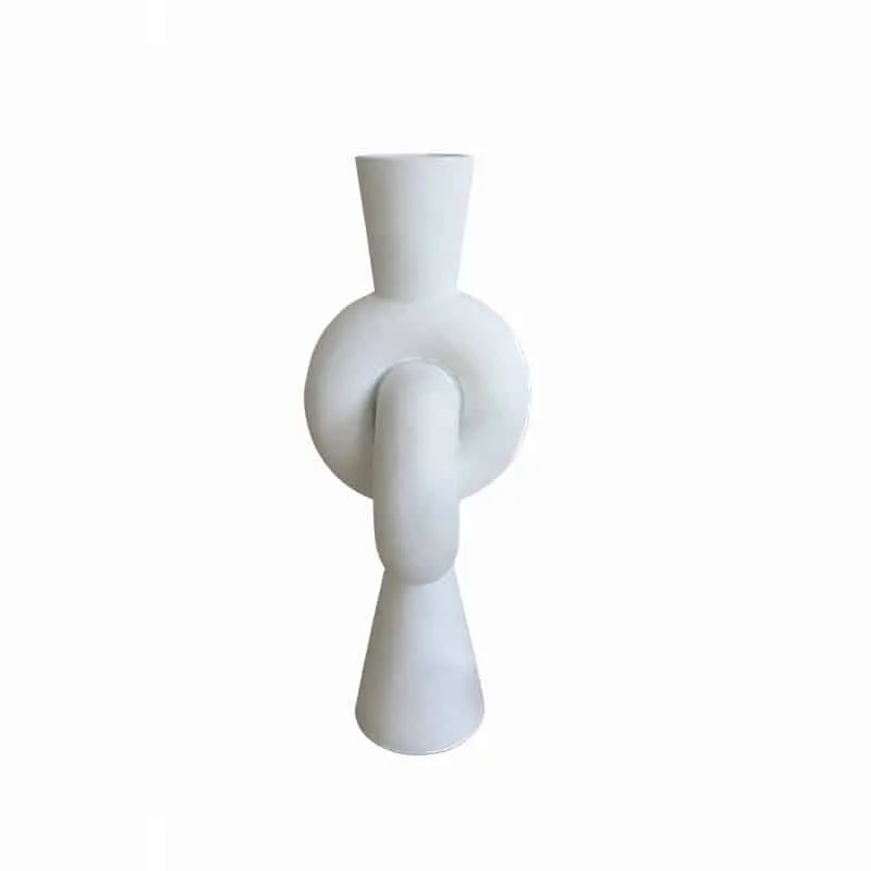 Βάζο Κεραμικό Λευκό Art Et Lumiere Φ15,5x39,5εκ. 15043 (Υλικό: Κεραμικό, Χρώμα: Λευκό) - Art Et Lumiere - lumiere_15043