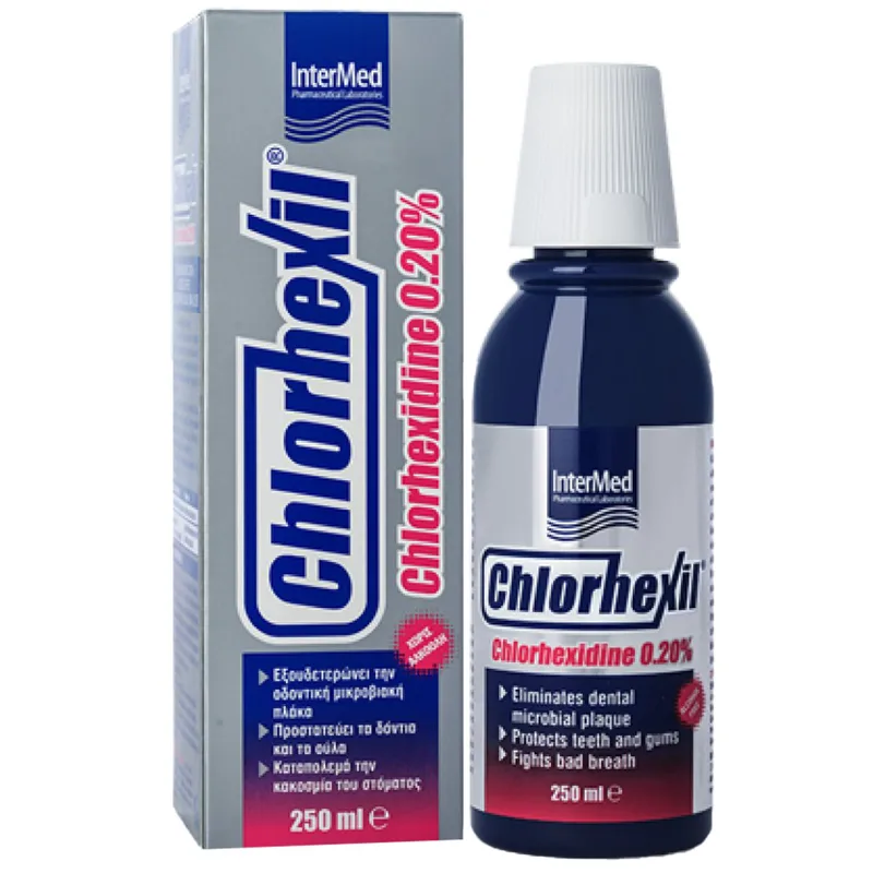 Chlorhexil 0.20% Mouthwash Στοματικό Διάλυμα Πολλαπλής Προστασίας της Στοματικής Κοιλότητας, με Υπέροχη Γεύση Βοτάνων 250ml