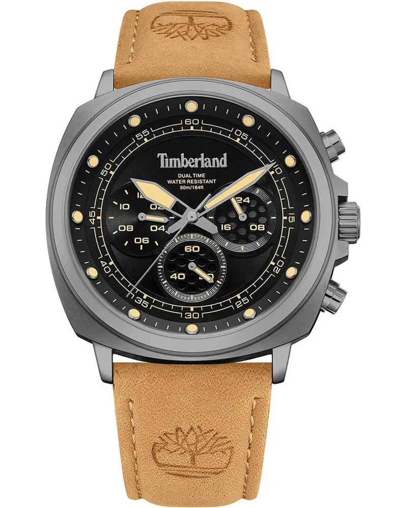 TIMBERLAND Williston - TDWGF0042002, Anthracite case with Brown Leather Strap