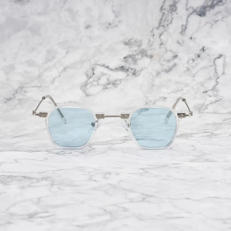 LOGAN Tinted Sunglasses | Clear | Blue Shades | Explicit Poets Sunglasses