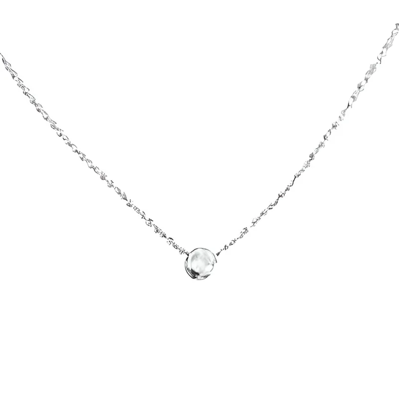 Κολιέ Λευκόχρυσο κ9 40cm Gatsa με zircon ΚΛ293