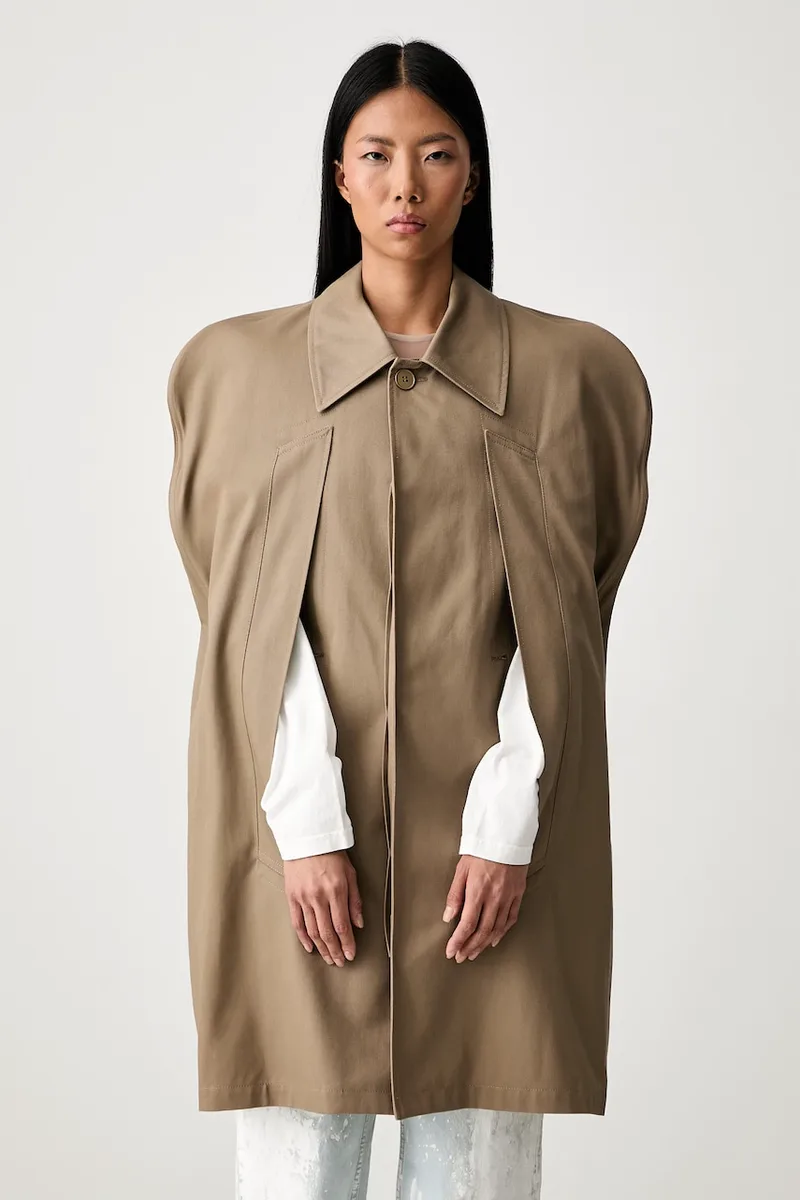 MM6 Maison Margiela παλτό γυναικείο βαμβακερό