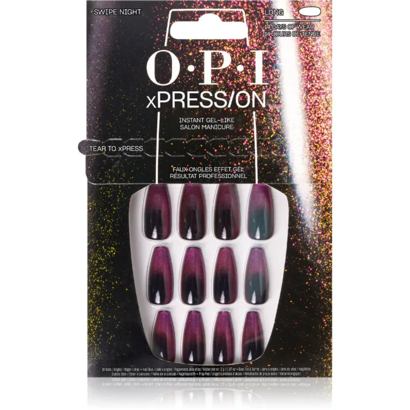 OPI xPRESS/ON Ψεύτικα νύχια Swipe Night 30 τμχ