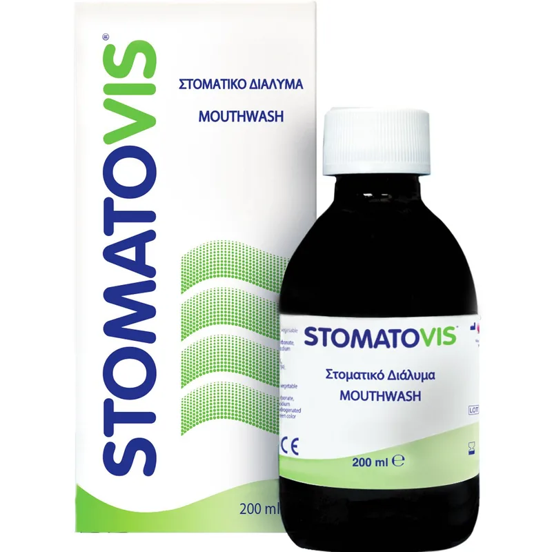 PharmaQ Stomatovis Mouthwash Στοματικό Διάλυμα για τη Θεραπεία του Στοματικού Βλεννογόνου από Στοματίτιδες & Ουλίτιδα 200ml