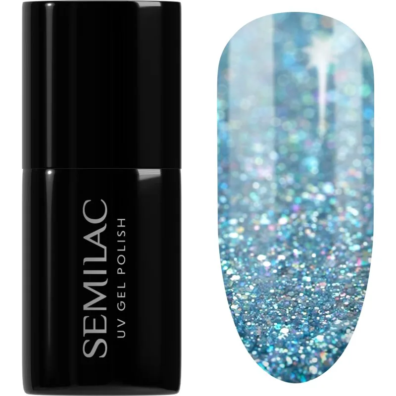 Semilac UV Hybrid Winter Collection τζελ βερνίκι νυχιών με τη χρήση των UV/LED λαμπτήρων απόχρωση 610 Frosty Christmas 7 ml