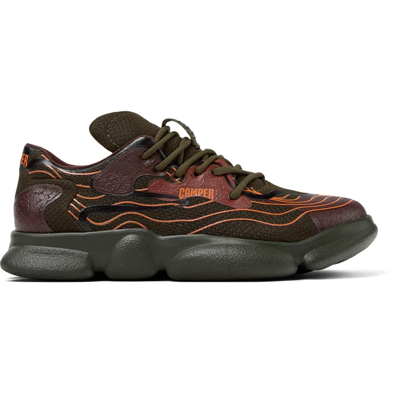 CAMPER Karst - Sneakers Για Γυναικεία - Πράσινο,Κόκκινο,Μαύρο, Μέγεθος 37, Cotton fabric