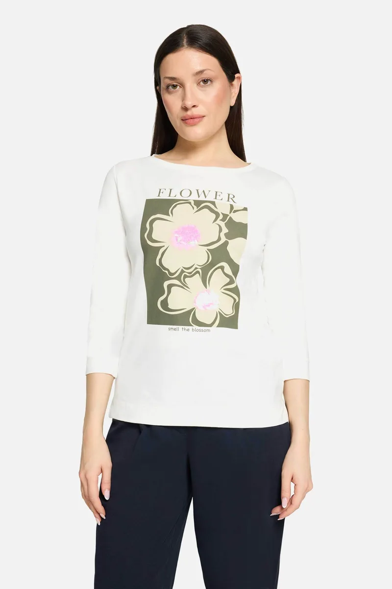 So Cosy γυναικεία μπλούζα με floral print - 2430/8081 Εκρού