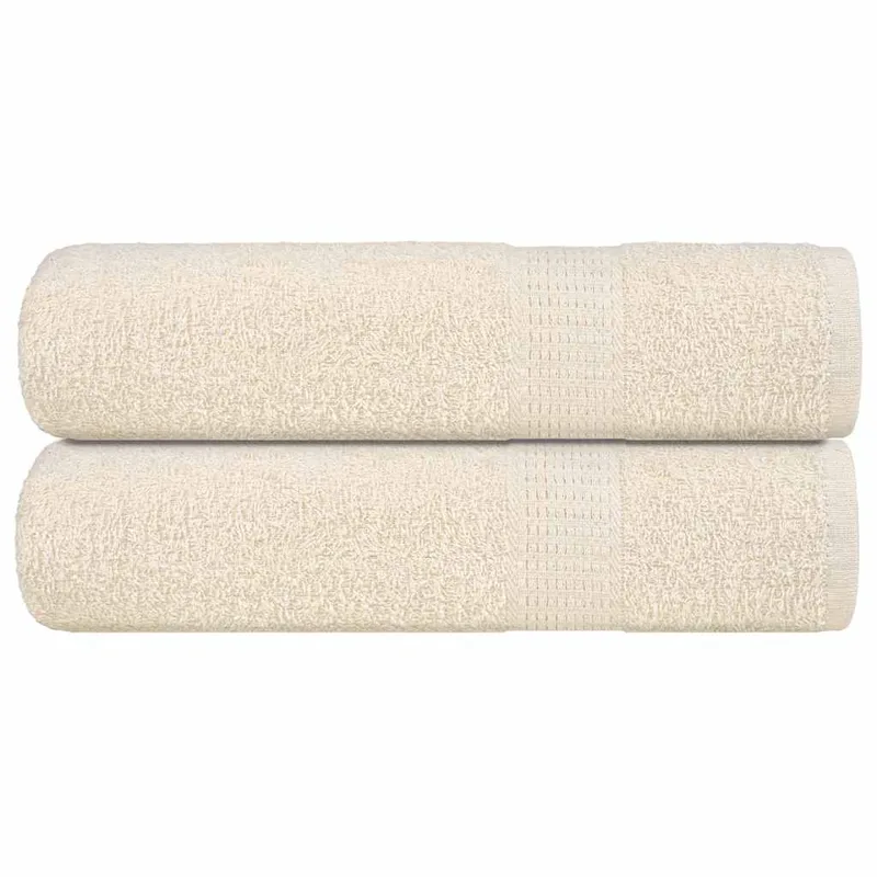 vidaXL Πετσέτες Ντους FROGN 2 τεμ. Κρεμ 70x140 εκ. 360 γρ./τ.μ.