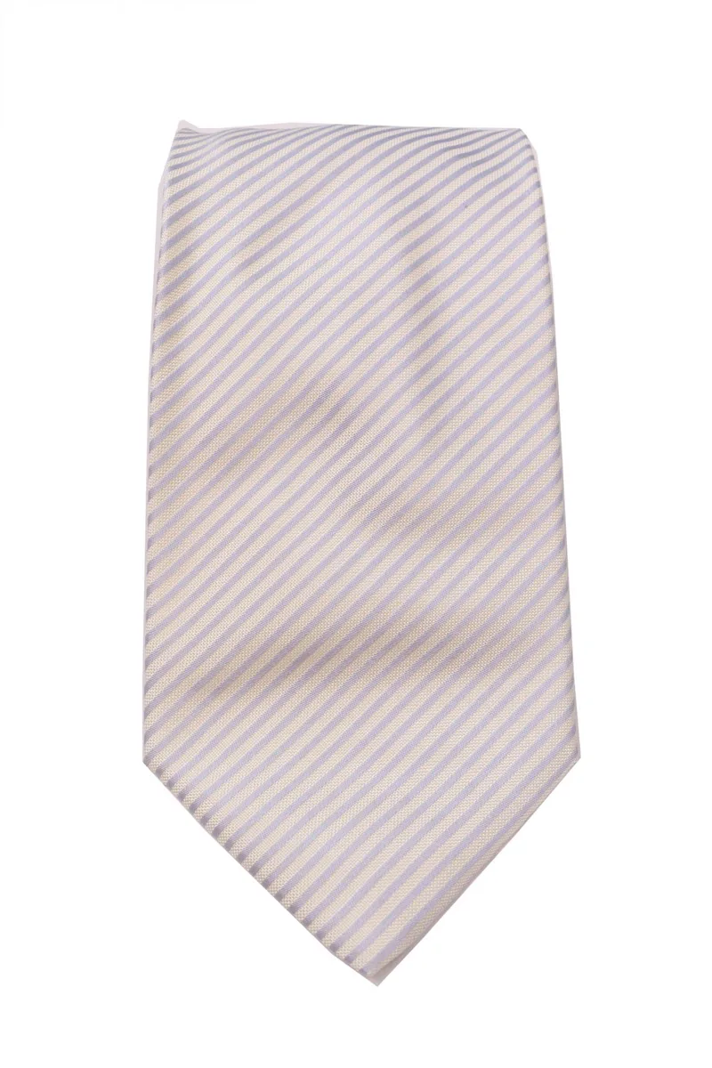 GIORGIO ARMANI ΓΡΑΒΑΤΑ 9,5CM ΡΙΓΕ ΥΠΟΛΕΥΚΟ-ΣΙΕΛ