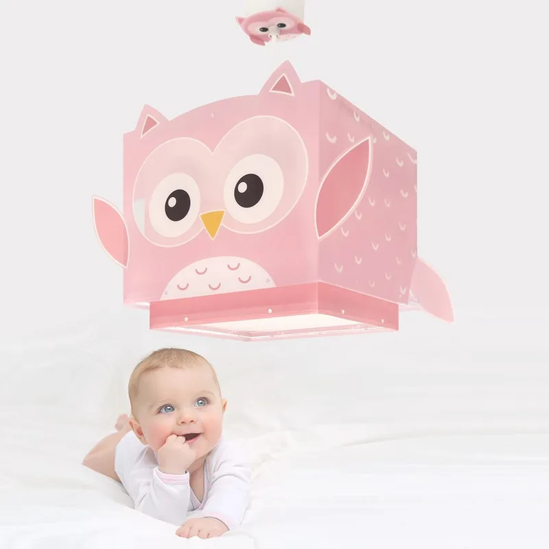 Little Ροζ Owl παιδικό φωτιστικό οροφής (64482)