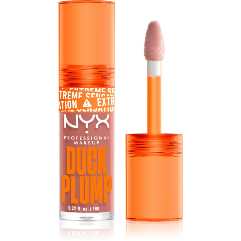 NYX Professional Makeup Duck Plump λιπ γκλος για αύξηση του αποτελέσματος απόχρωση 02 Banging Bare 7 ml