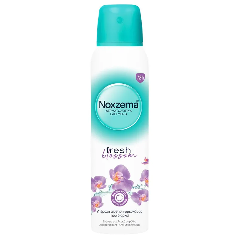 Noxzema Fresh Blossom Antiperspirant Spray Γυναικείο Αποσμητικό Σπρέι με Άρωμα Λουλουδιών για 72ωρη Προστασία Από τον Ιδρώτα και την Κακοσμία 150ml