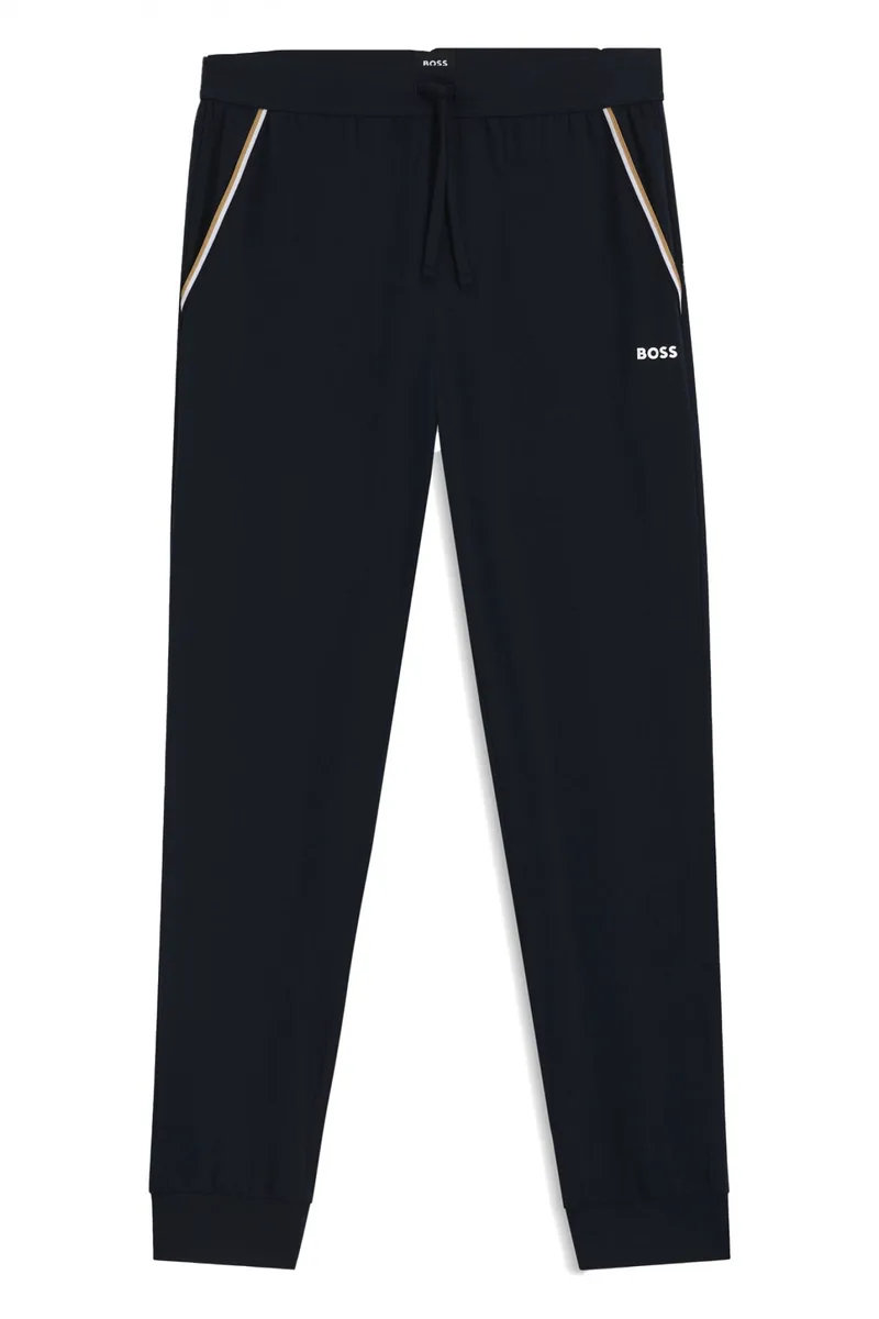BOSS HOMEWEAR ΠΑΝΤΕΛΟΝΙ ΦΟΡΜΑ UNIQUE PANTS CUFF CW ΜΠΛΕ