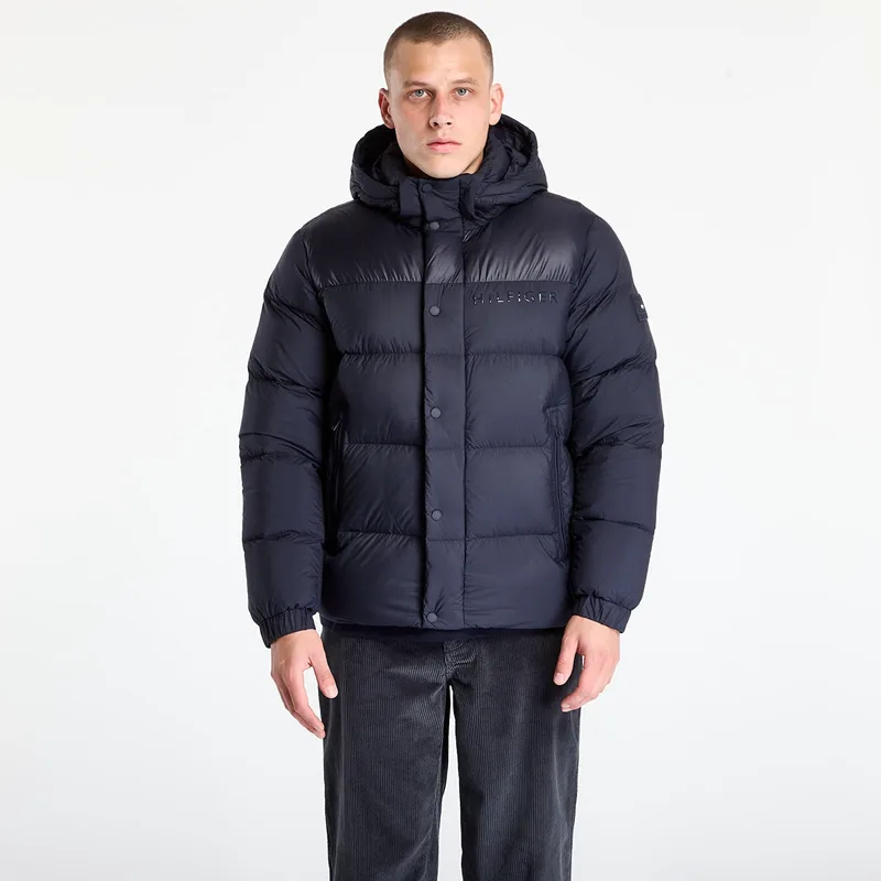 Μπουφάν Tommy Hilfiger Mix Down Hooded Puffer Desert Sky S