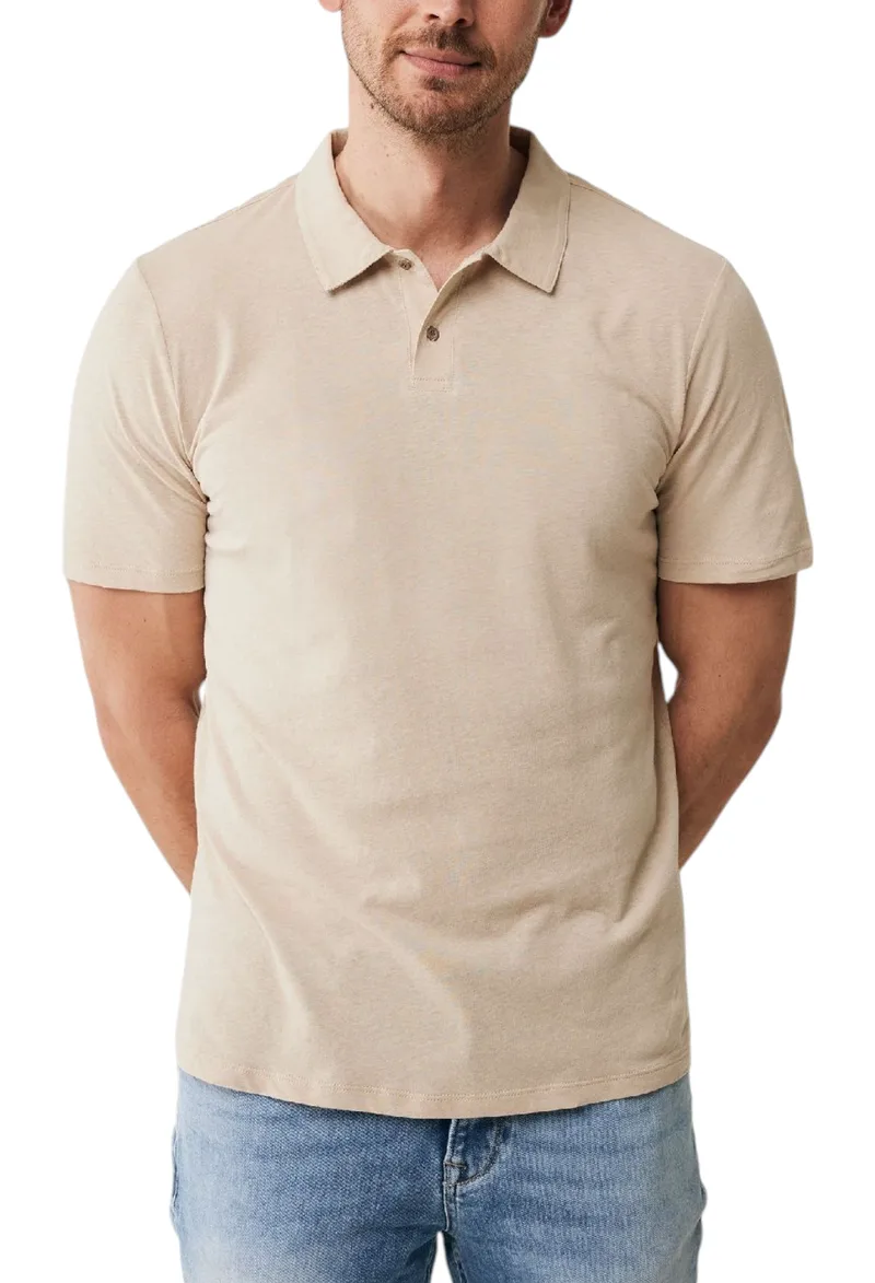 Μπλούζα Polo Mexx Linen blend polo SS MF007103941M-Sand Ανδρικό