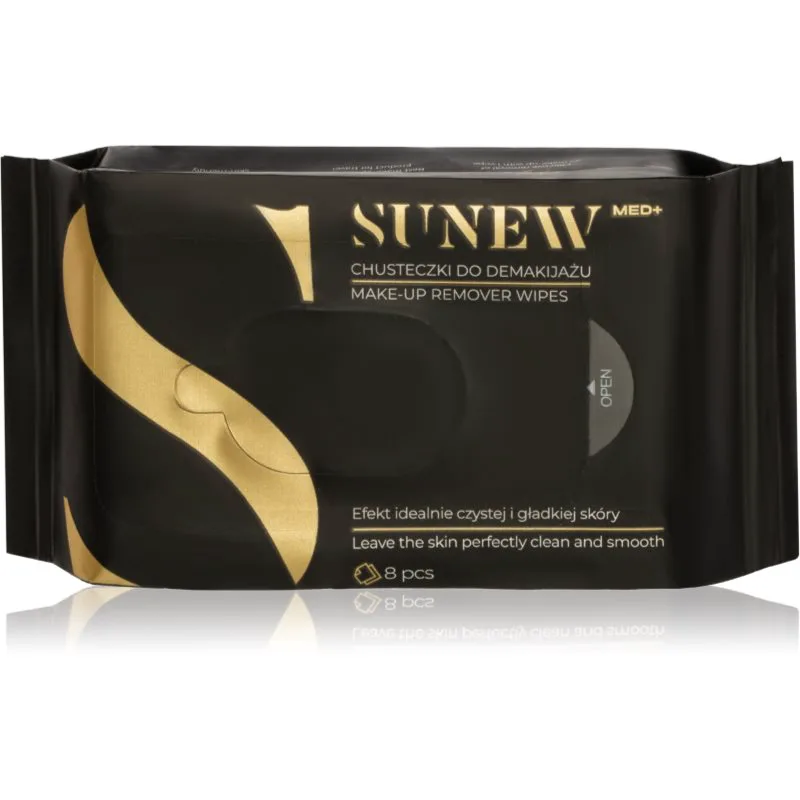 SUNEWMED+ Face and Eye Makeup Remover Wipes Μαντηλάκια καθαρισμού Για πρόσωπο και μάτια 8 τμχ
