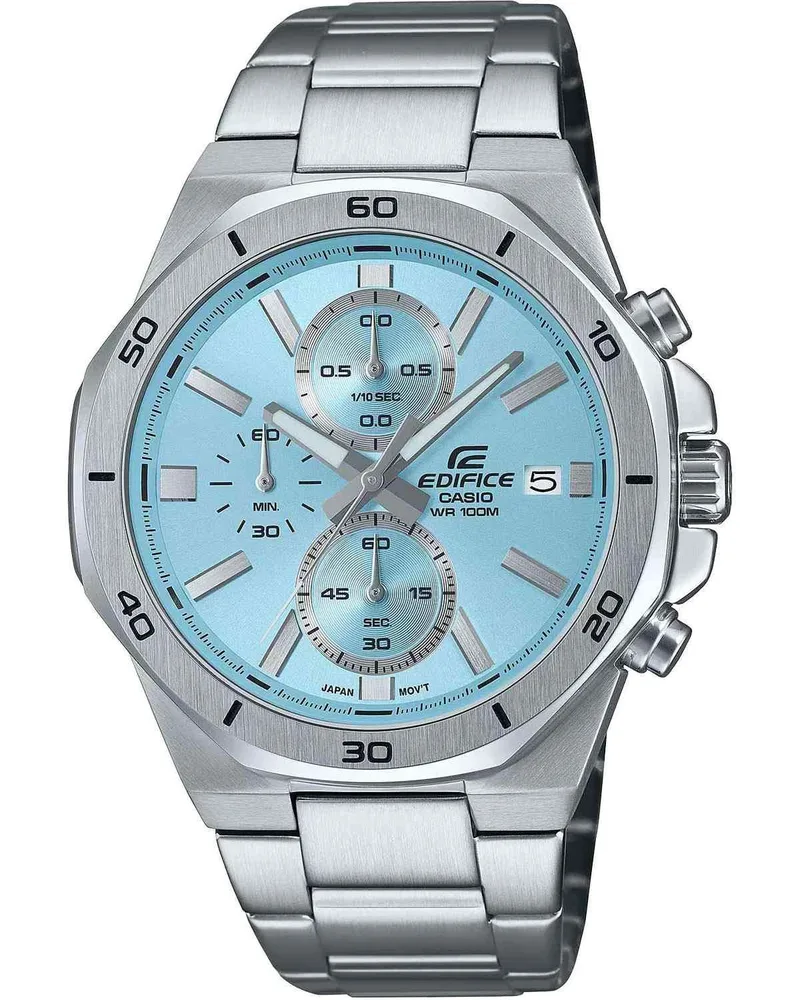 CASIO Edifice Chronograph - EFV-640D-2BVUEF, Silver case with Stainless Steel Bracelet