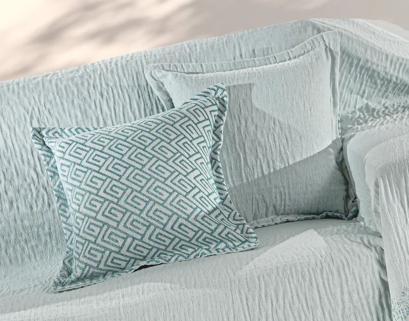 Μαξιλαροθήκη Διακόσμησης Guy Laroche Moreno Aqua 50x50