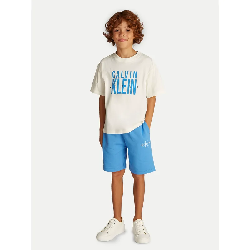 Calvin Klein Jeans T-Shirt Bold Graphic IB0IB02448 Εκρού Relaxed Fit