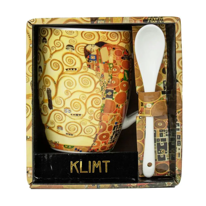Κούπα 300ml με κουταλάκι Enesco Klimt - Arbre De Vie