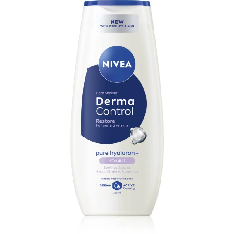NIVEA Derma Control Restore ενυδατικό τζελ ντους με υαλουρονικό οξύ 250 ml
