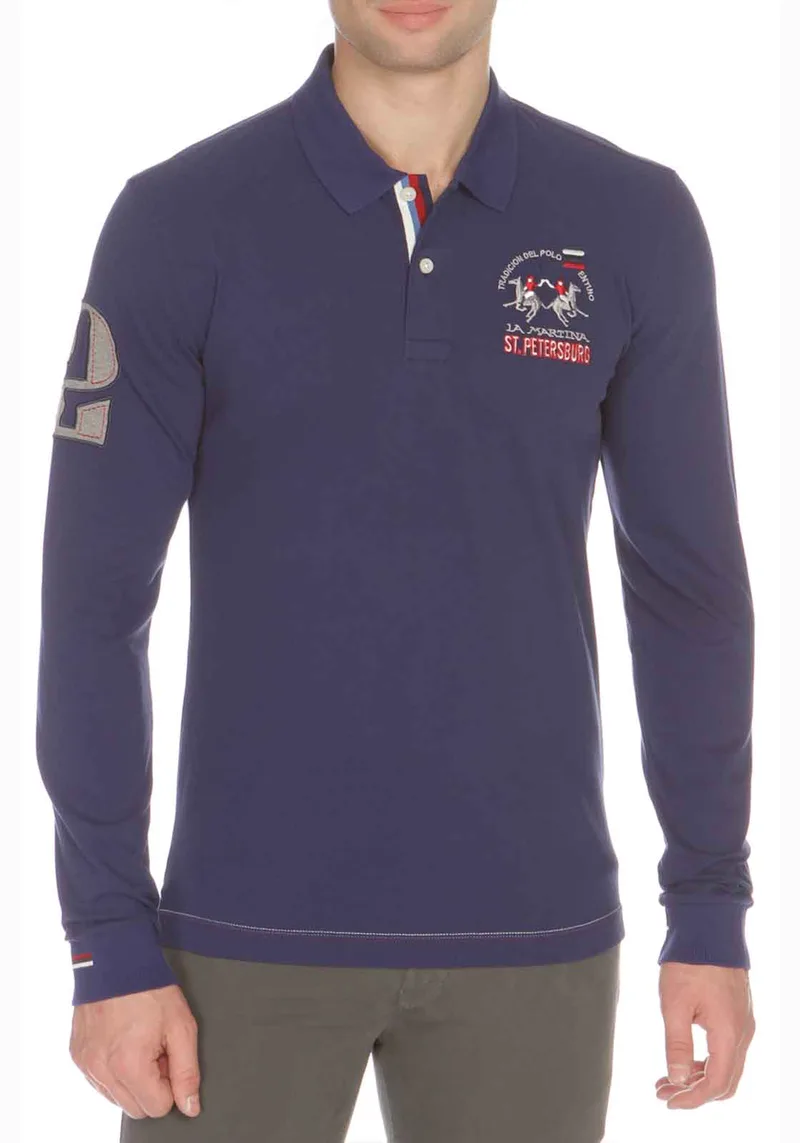 La Martina Polo Logo - EMP313 Dark Blue