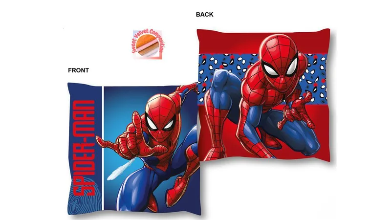 Βελούδινο Μαξιλάρι Marvel Spider-Man 07 38X38 Blue 100% Velboa