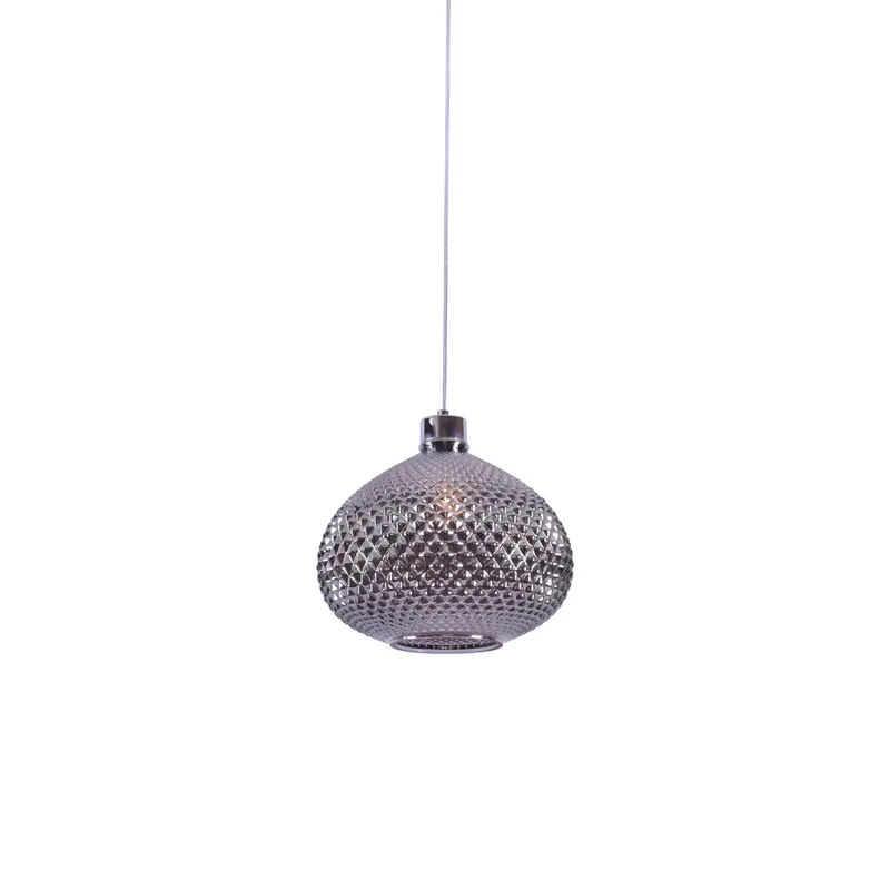 Φωτιστικό Οροφής Μονόφωτο Homelighting Ilenia 77-3739 Smoke Glass