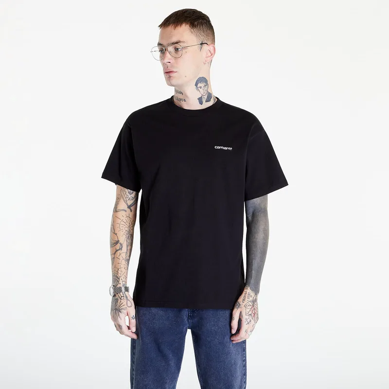 T-shirt Carhartt WIP S/S Script Embroidery T-Shirt Black XS