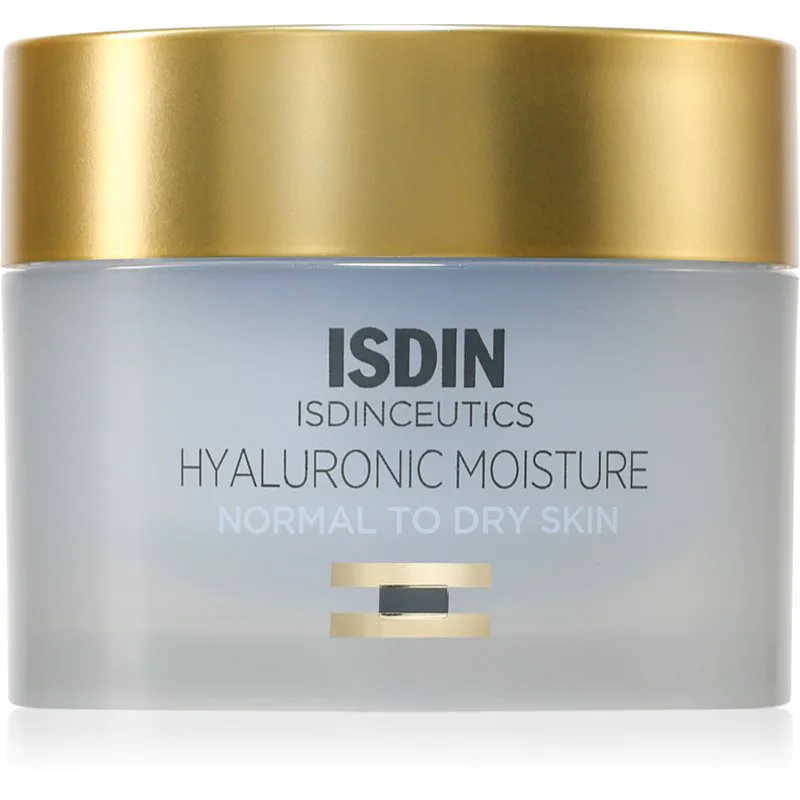ISDIN Isdinceutics Hyaluronic Moisture Normal To Dry Skin Ceram κρέμα ημέρας για κανονική και ξηρή επιδερμίδα επαναγεμιζόμενος 50 γρ