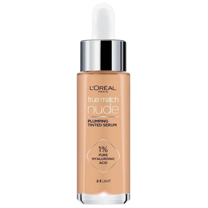 L'Oreal Paris True Match Nude Plumping Tinted Serum Υγρό Make up - Ορός Προσώπου που Καλύπτει τις Ατέλειες & Περιποιείται την Επιδερμίδα 30ml - 2/3 Light