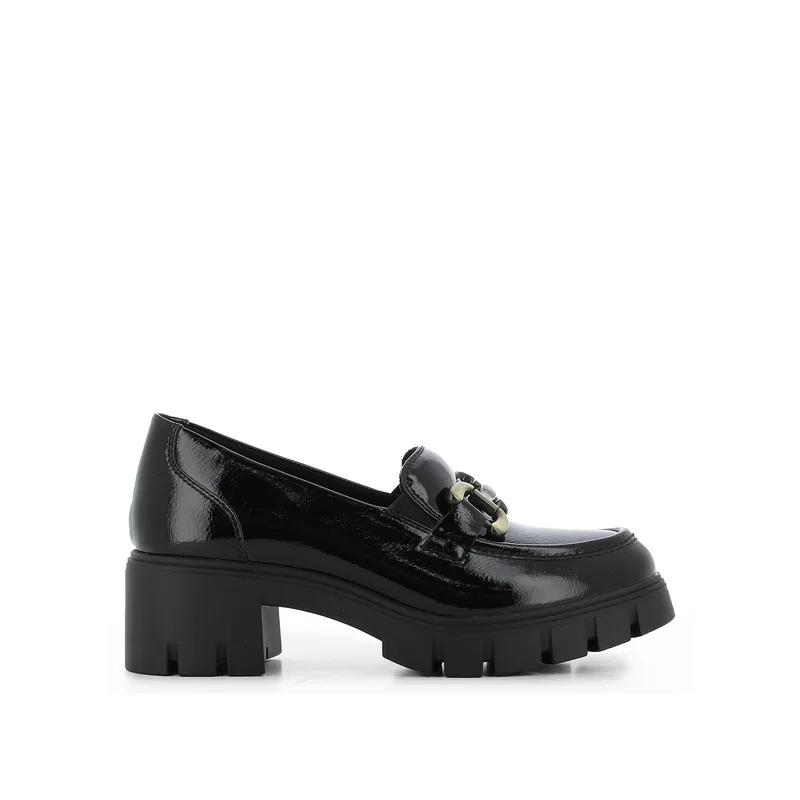 Μαύρο chunky loafer λουστρίνι