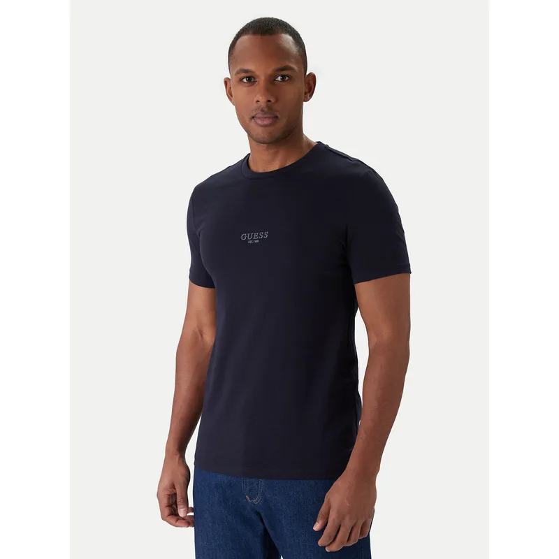 Guess T-Shirt M2YI72 I3Z14 Σκούρο μπλε Slim Fit