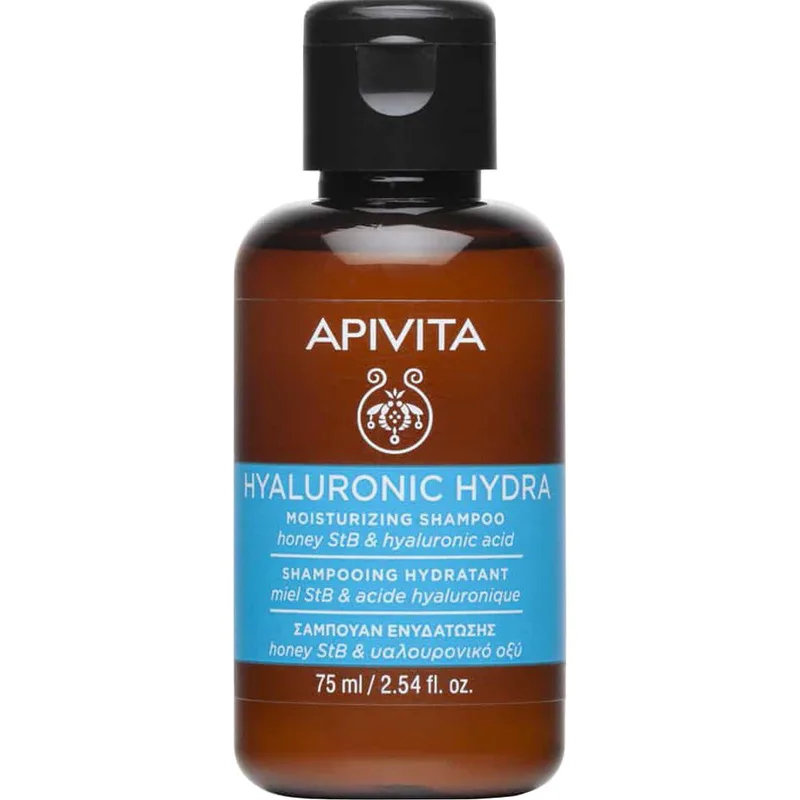 Apivita Hyaluronic Hydra Moisturizing Shampoo with Hyaluronic Acid & Honey StB Travel Size Σαμπουάν Ενυδάτωσης Καθημερινής Χρήσης με Υαλουρονικό Οξύ & Μέλι 75ml