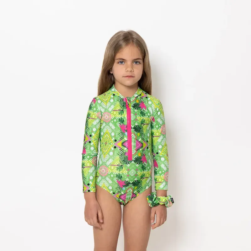 Girl’s Zip Up Long Sleeve Bodysuit Revolva