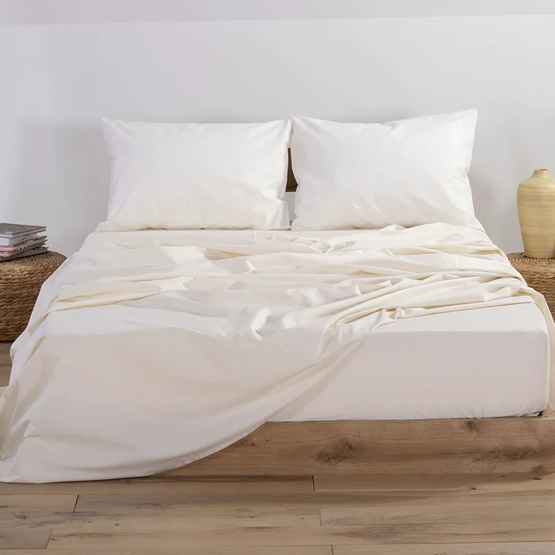 Σεντόνι Μεμονωμένο Μονό 100x200+30 Nef Nef Basic 729-Cream Με λάστιχο (100x200+30)
