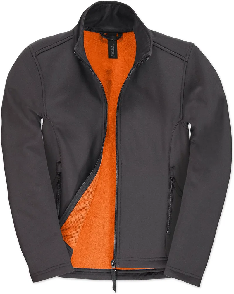 Γυναικείο Μπουφάν Softshell JWI63 B&C ID.701 Softshell Wo. Dark Grey/Neon Πορτοκαλί
