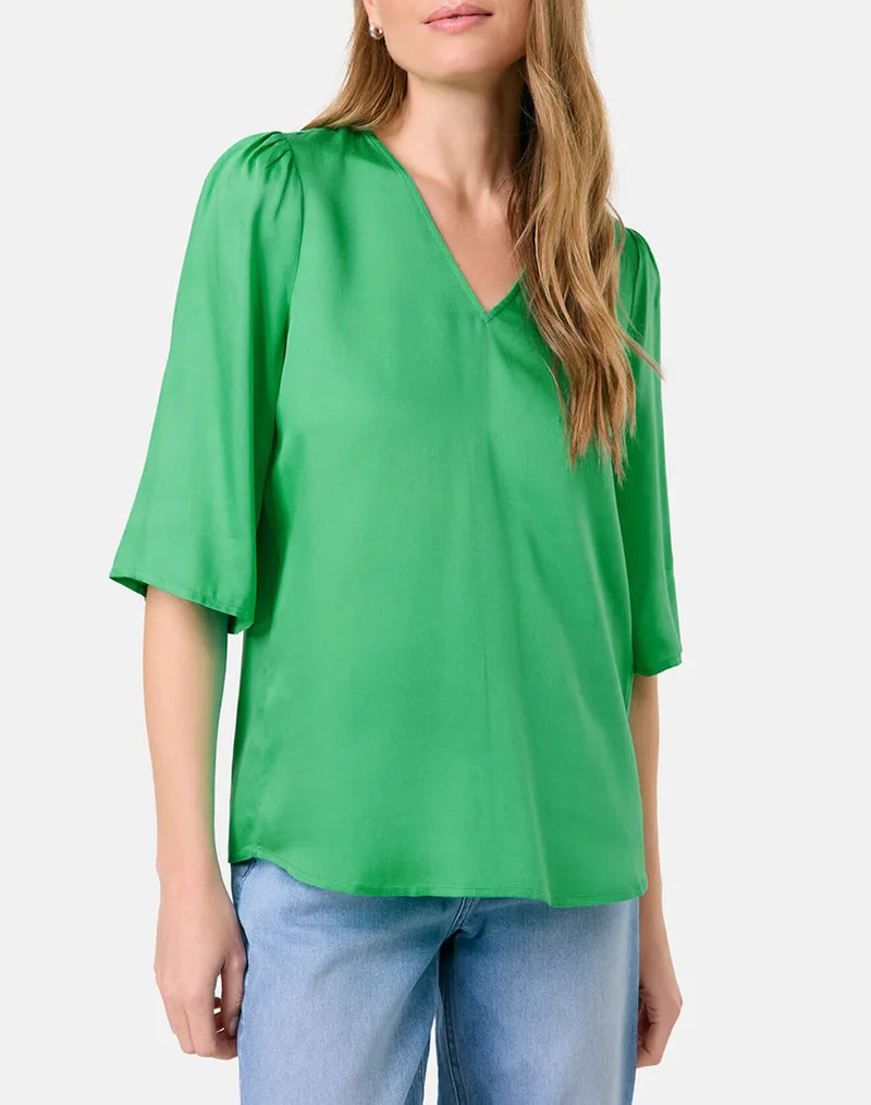 TAIFUN BLOUSE 1/2 SLEEVE 760320-11142-05720 Green
