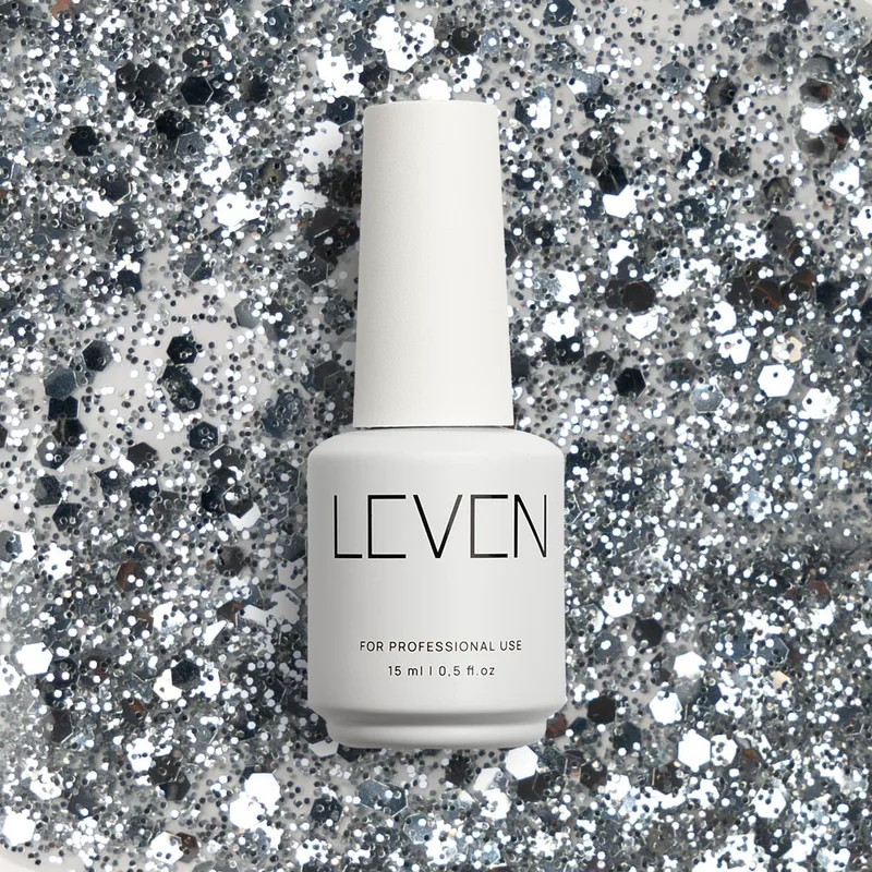 Leven | Ημιμόνιμο βερνίκι με glitter/shimmer 15ml no. G009 Sparkle