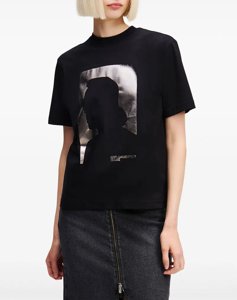 KARL LAGERFELD JEANS KLJ REG SS KARL TEE A1W17032-999 Black