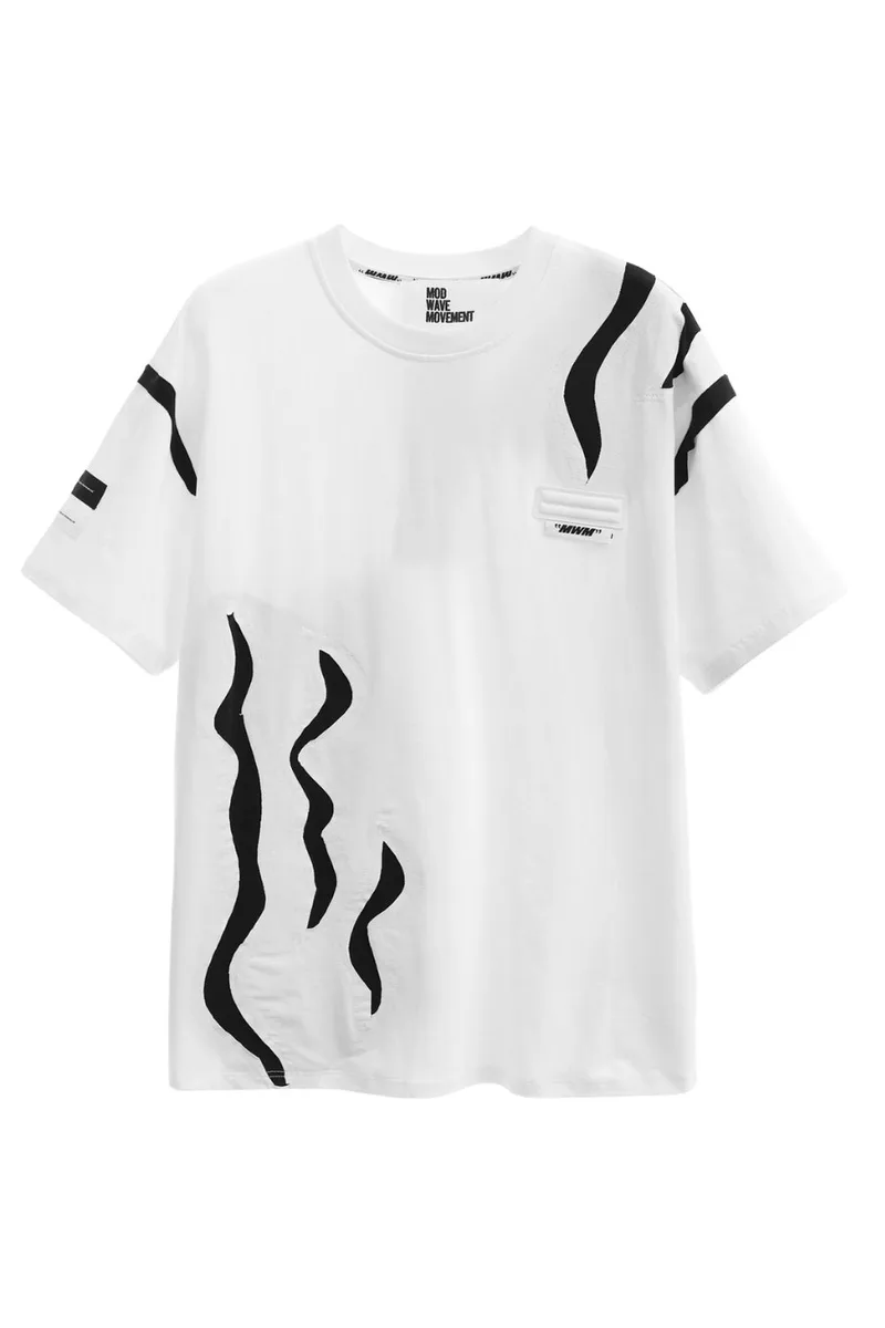 MOD WAVE MOVEMENT Unisex T-Shirt SCRATCH DESIGN - ΛΕΥΚΟ-MW082020508-WHITE