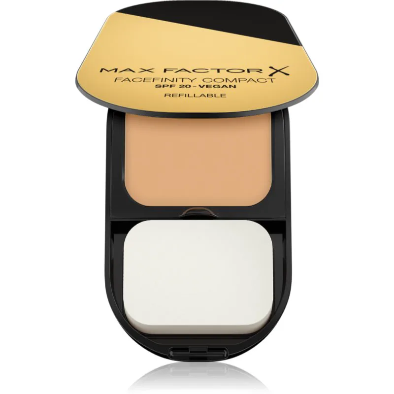 Max Factor Facefinity Refillable συμπαγές ματ μεικ απ SPF 20 απόχρωση 033 Crystal Μπεζ 10 γρ