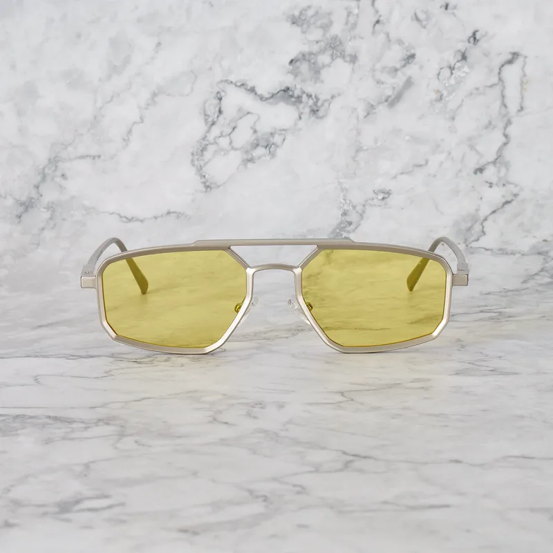 PABLO 6EP8M - PABLO - MATT SILVER - YELLOW Sunglasses | Matt Silver - Yellow | Matt Silver - Yellow Shades | Explicit Poets Sunglasses