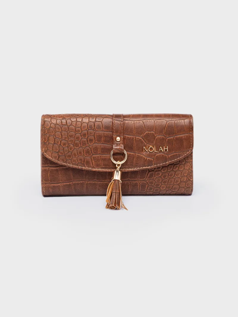NOLAH ΓΥΝΑΙΚΕΙΑ ΤΣΑΝΤΑ CROCOLOVE BROWN