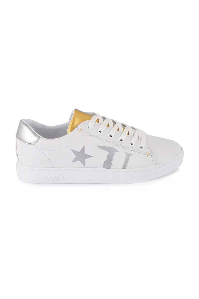 Trussardi Jeans γυυναικεία sneakers με λογότυπο στο πλάι - 79A00308-9Y099999 Χρυσό