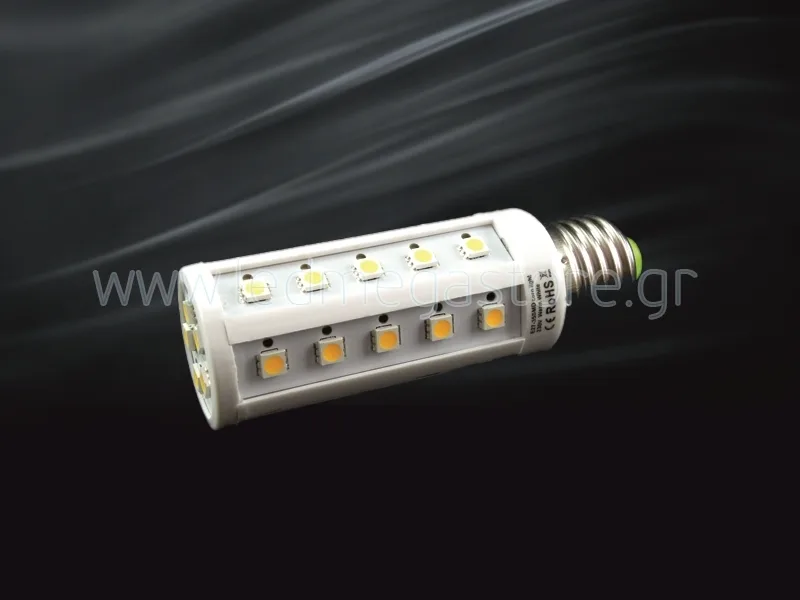 LED E27 35 SMD 6.5 Watt Corn 10-30 Volt DC Ψυχρό Λευκό 04902