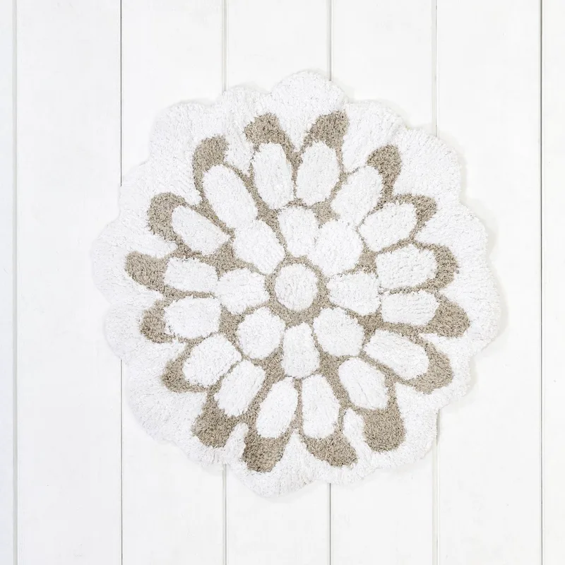 Πατάκι Μπάνιου (Φ60) Nima Petal L.Beige